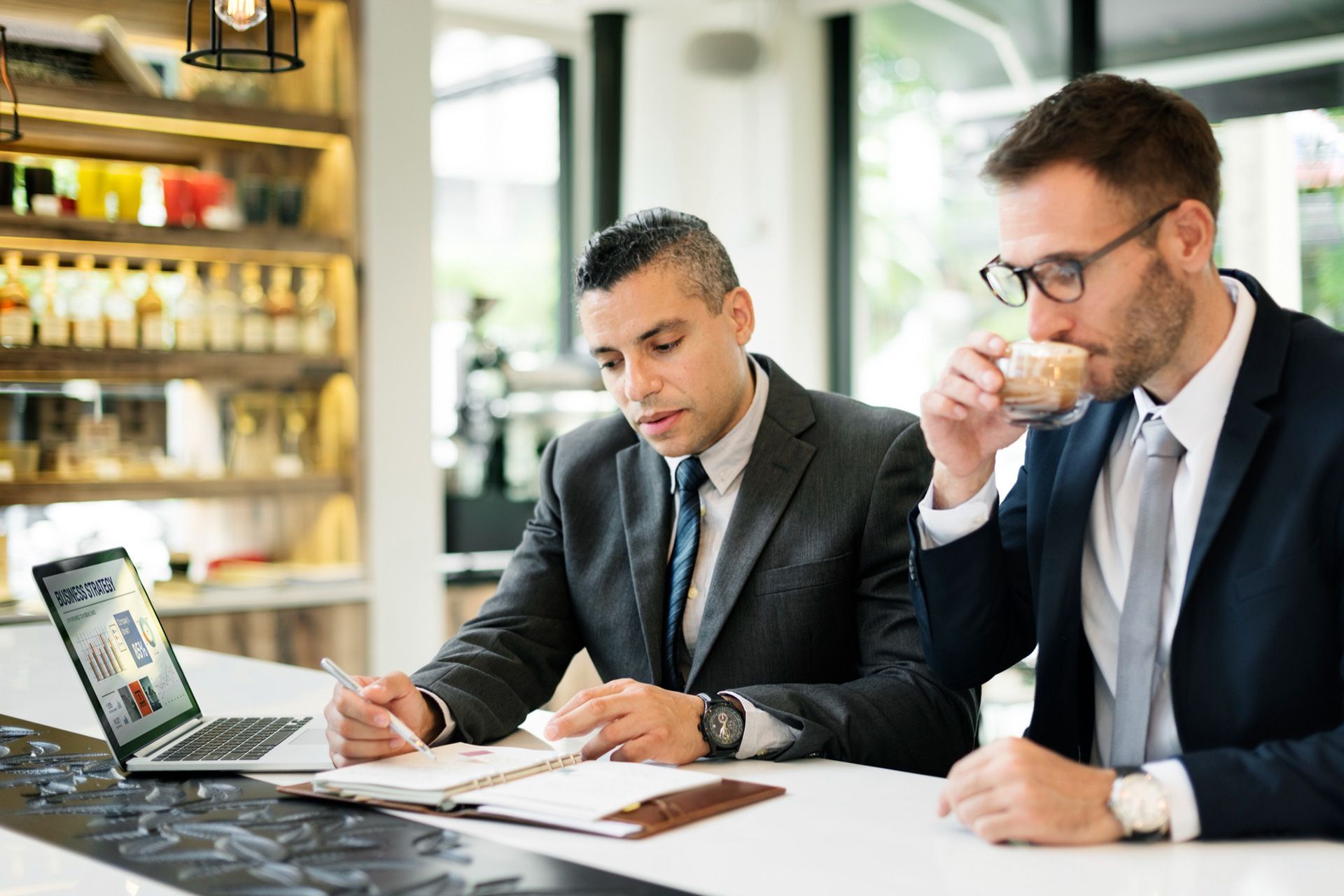 Small business owner meeting with legal counsel