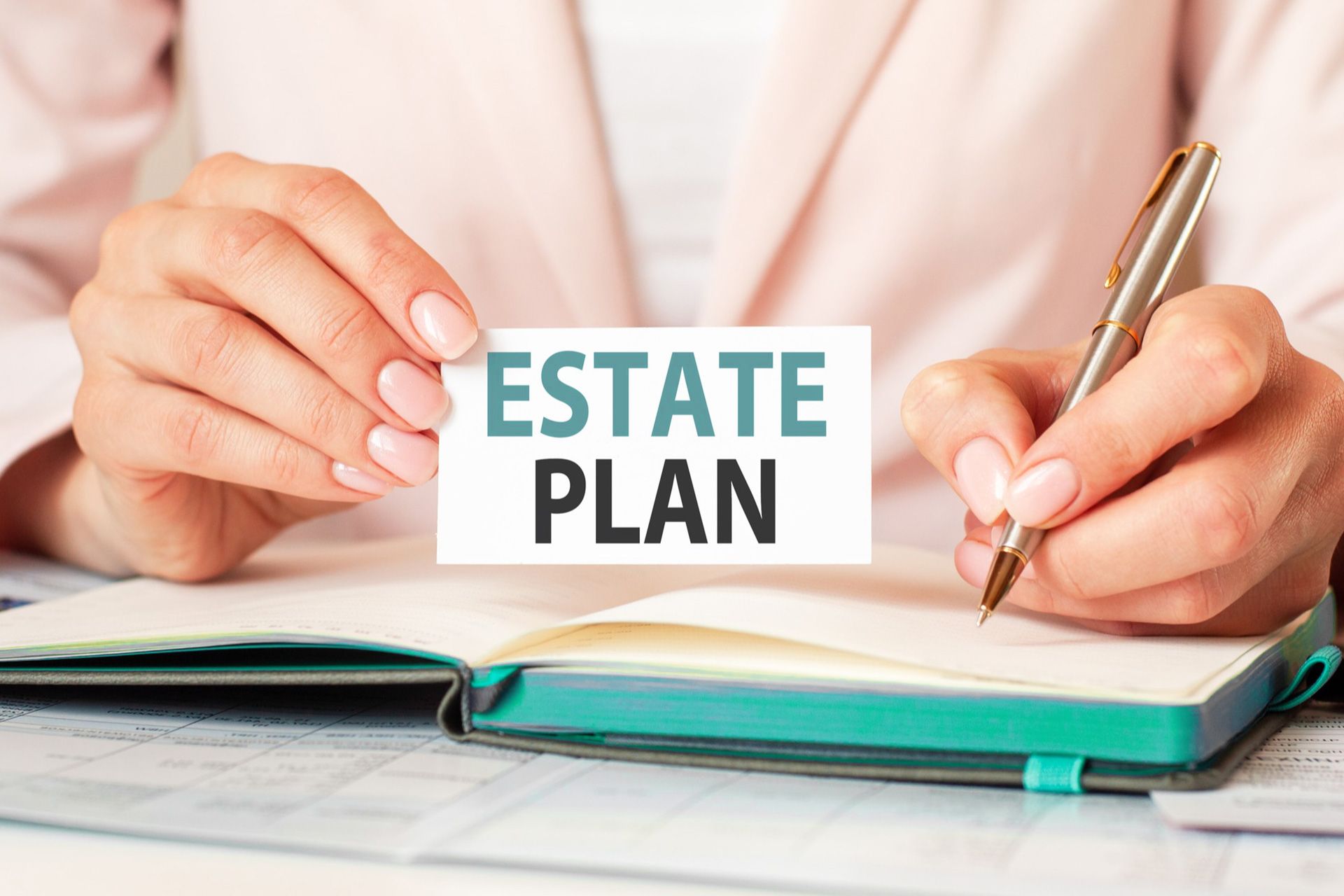 High net worth family reviewing estate plan