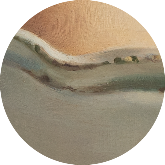 Detail Delftswit bakje met eieren