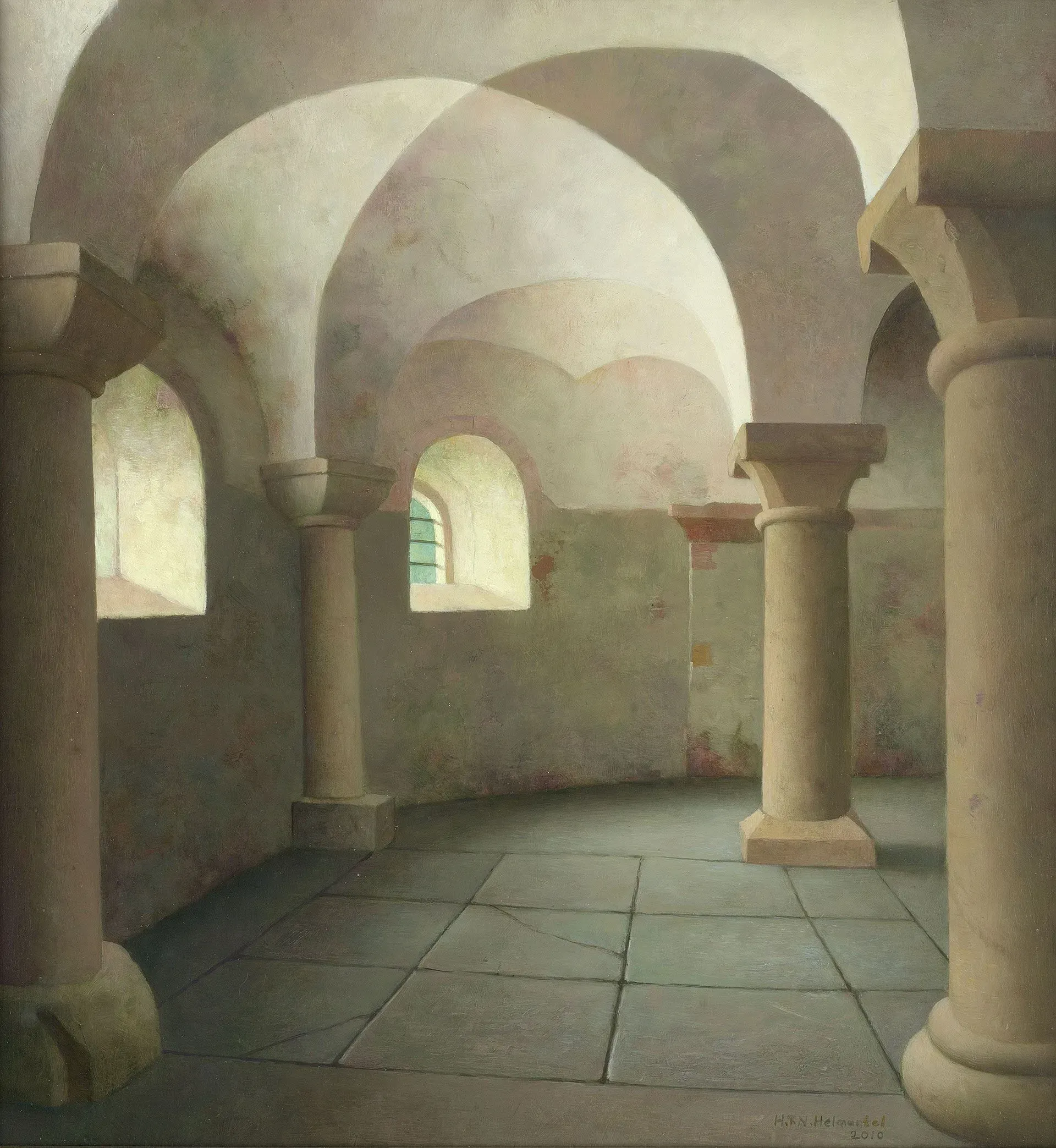 Helmantel schilderij interieur Crypte Cyriakuskerk te Gernrode