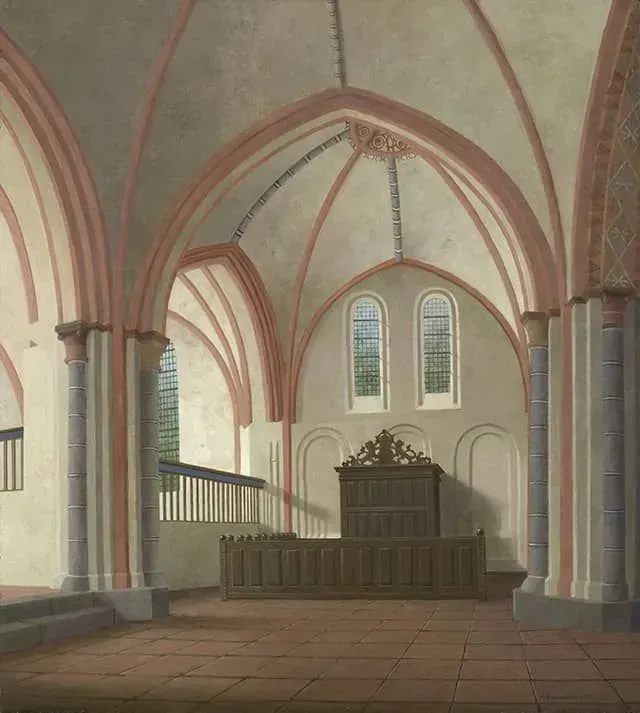 Helmantel schilderij uit 2021 De Nicolaikerk in Appingedam