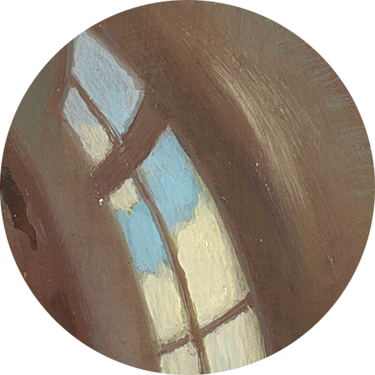 Detail Glas uit de rode kast
