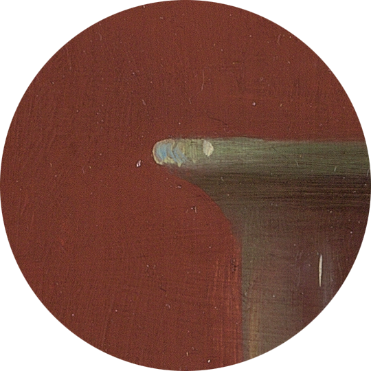 Detail Glas uit de rode kast