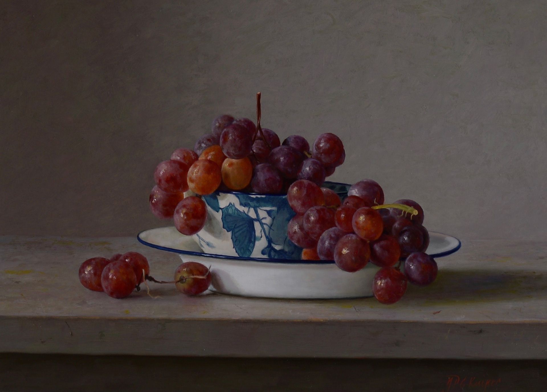 Berry Kuiper - Druiven in emaille