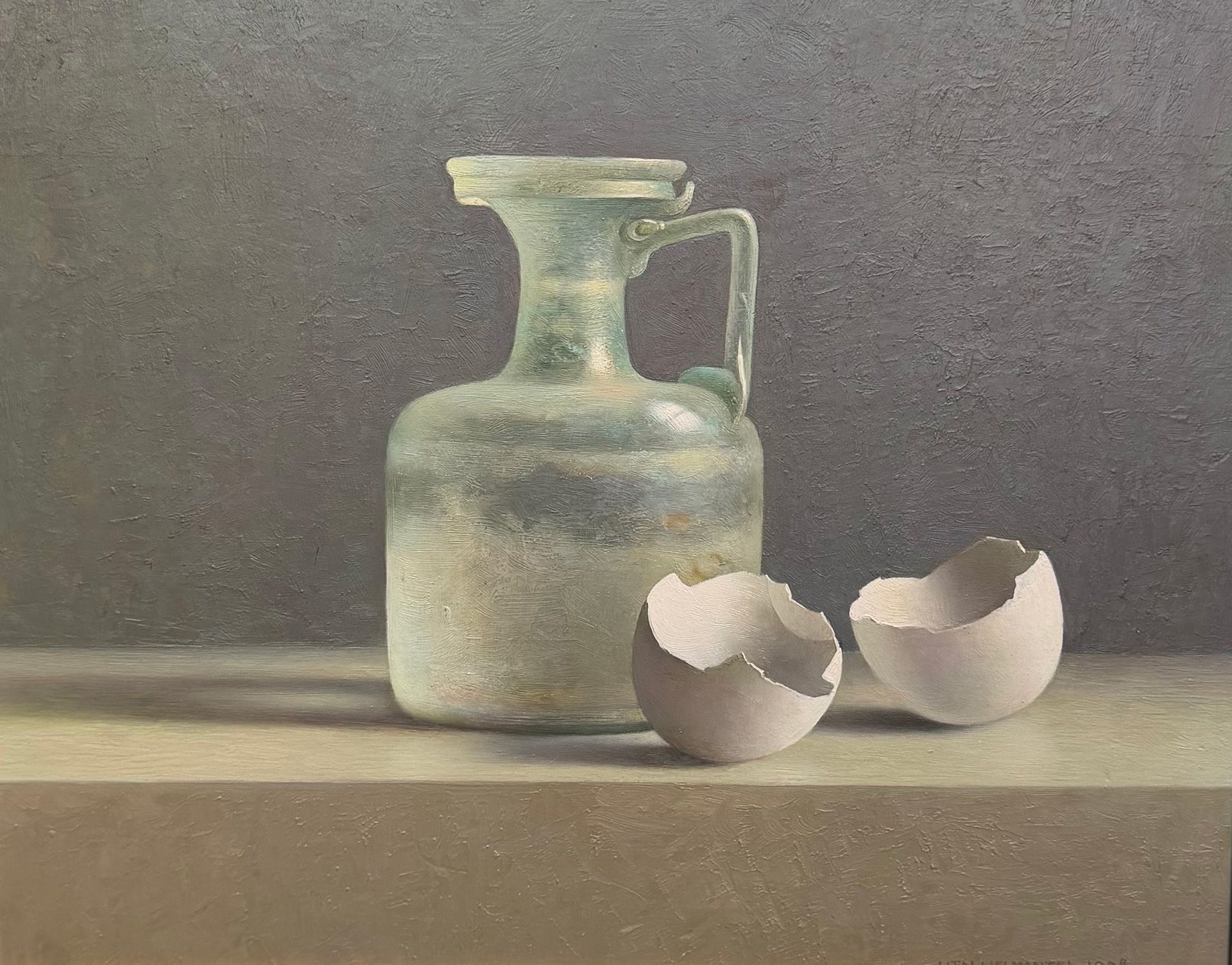 Henk Helmantel 2008 Romeins glas met eierdoppen