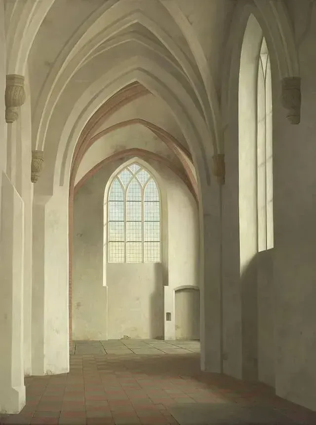 Helmantel schilderij uit 1994 Zuidbeuk van de Petrus Pauluskerk in Loppersum