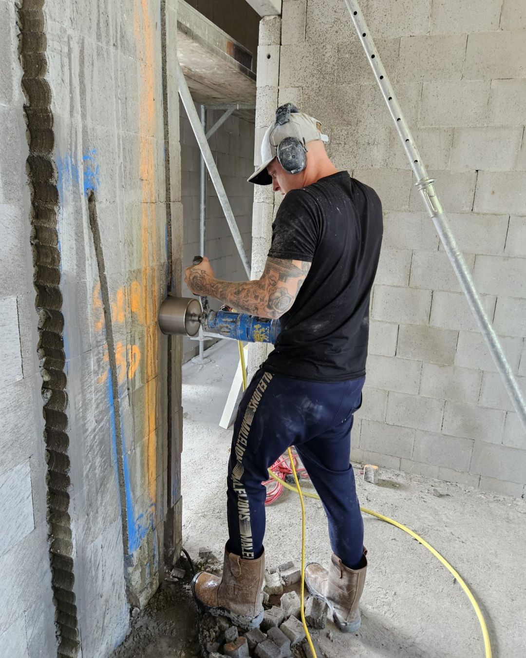 Sleuven frezen zagen beton met water