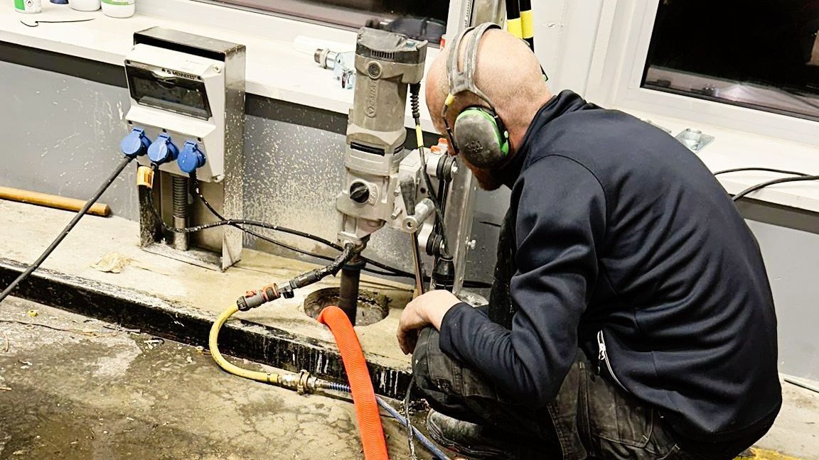 Betonboringen met professionele diamantboormachine Drillpro Nederland
