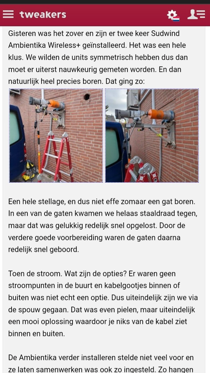 Gaten boren voor ventilatie woning