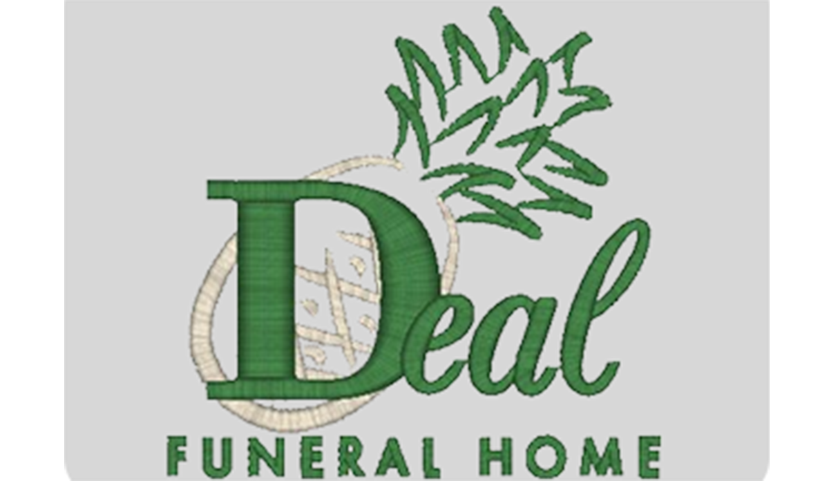 The logo for sample funeral home is shown on a white background.