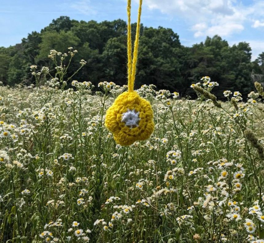 Yellow flower Air freshener -Single