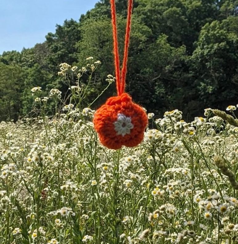 Orange flower Air freshener -Single