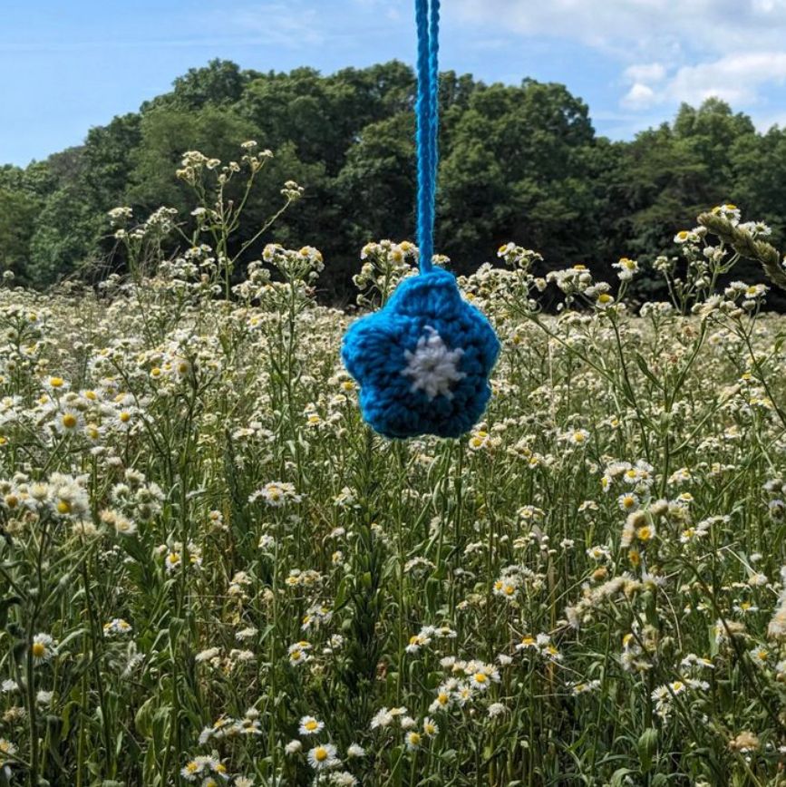 Blue flower Air freshener - Single