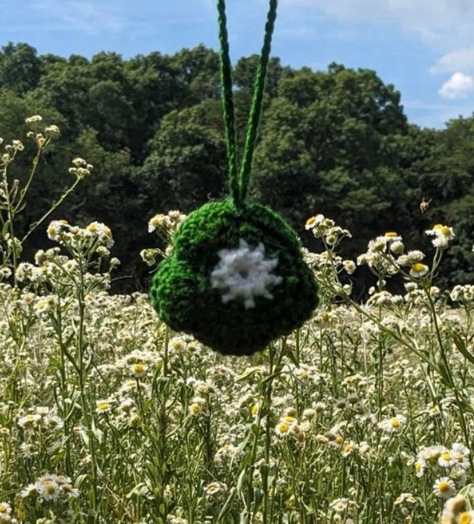 Green flower Air freshener -Single