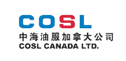 Logo of COSL Canada Ltd., with blue and red letters above Chinese and English text.