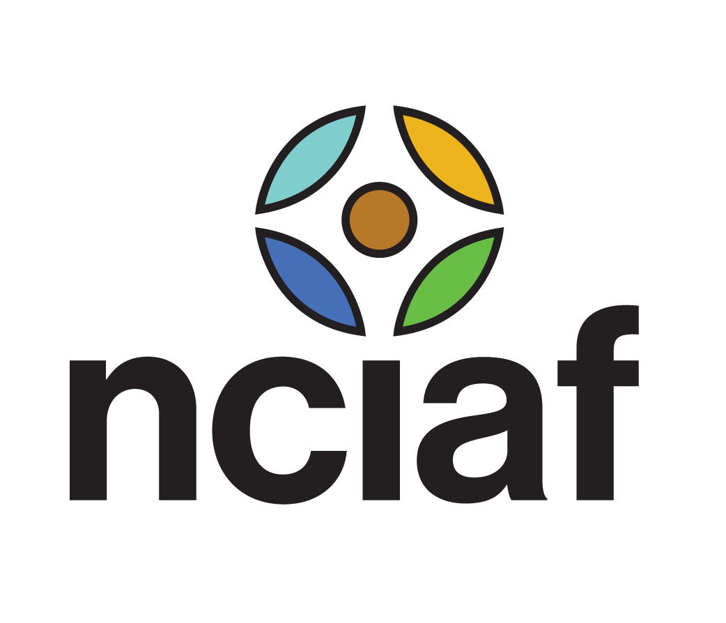 Logo of the NCIAS: a stylized circle with four colored leaves and text 