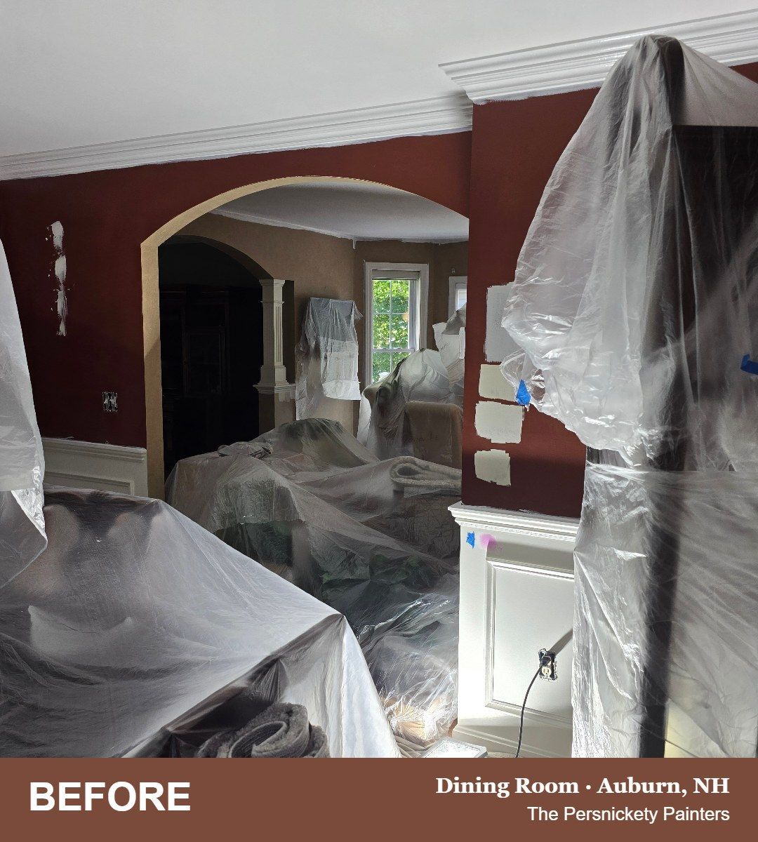 Dining Room before painting, Auburn, NH - The Persnickety Painters