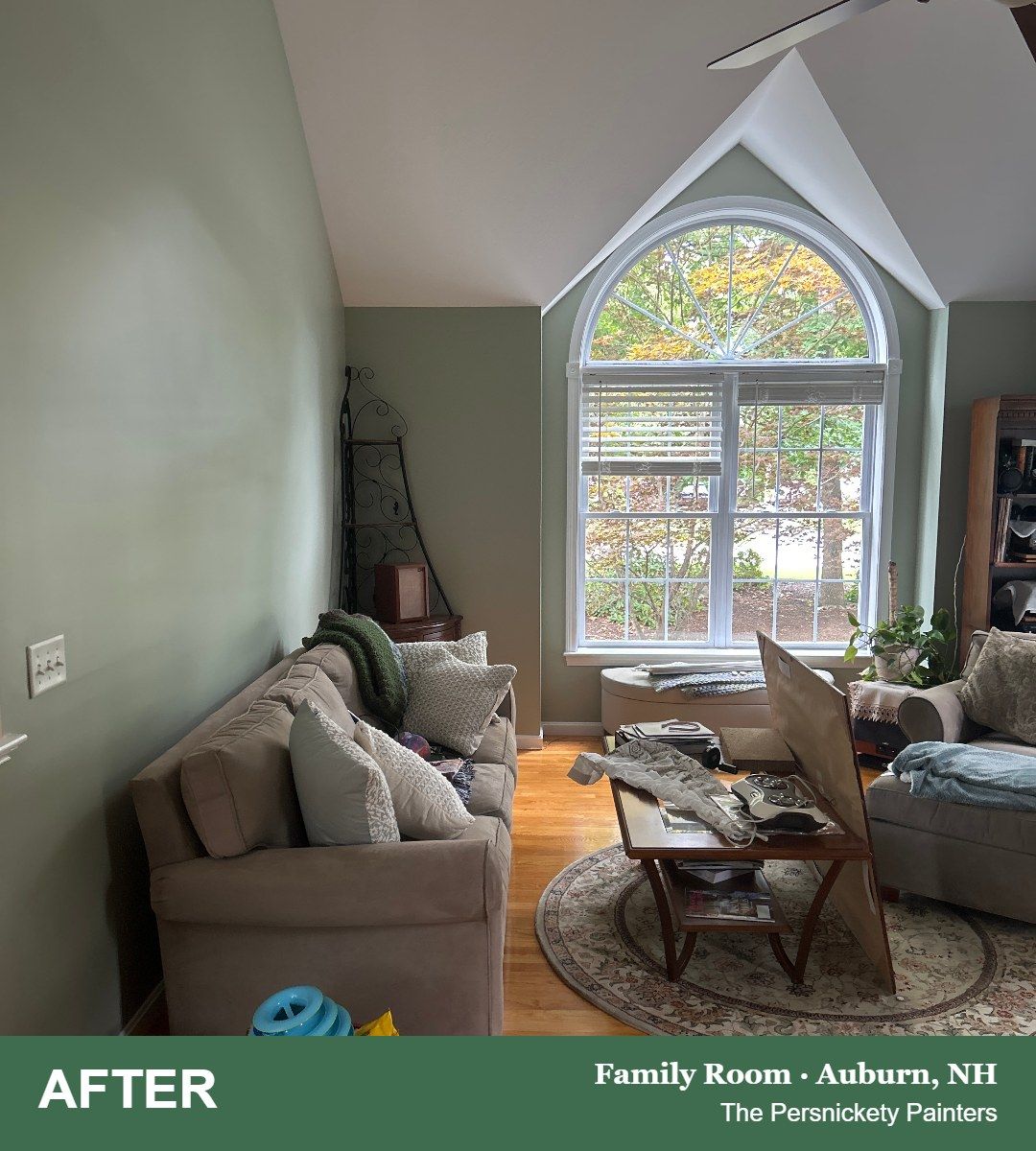 Family Room after painting, Auburn, NH - The Persnickety Painters