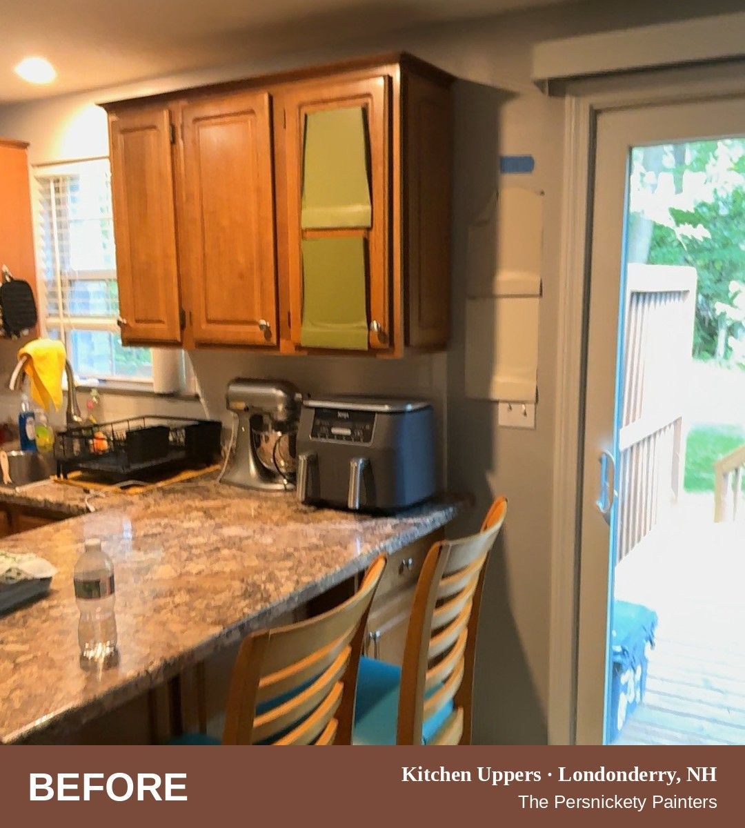 Kitchen Uppers before painting, Londonderry, NH - The Persnickety Painters
