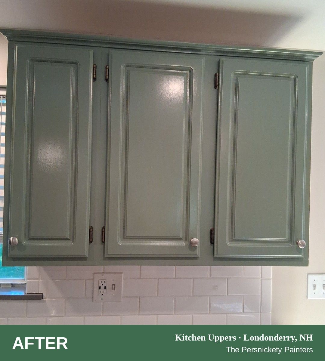 Kitchen Uppers after painting, Londonderry, NH - The Persnickety Painters