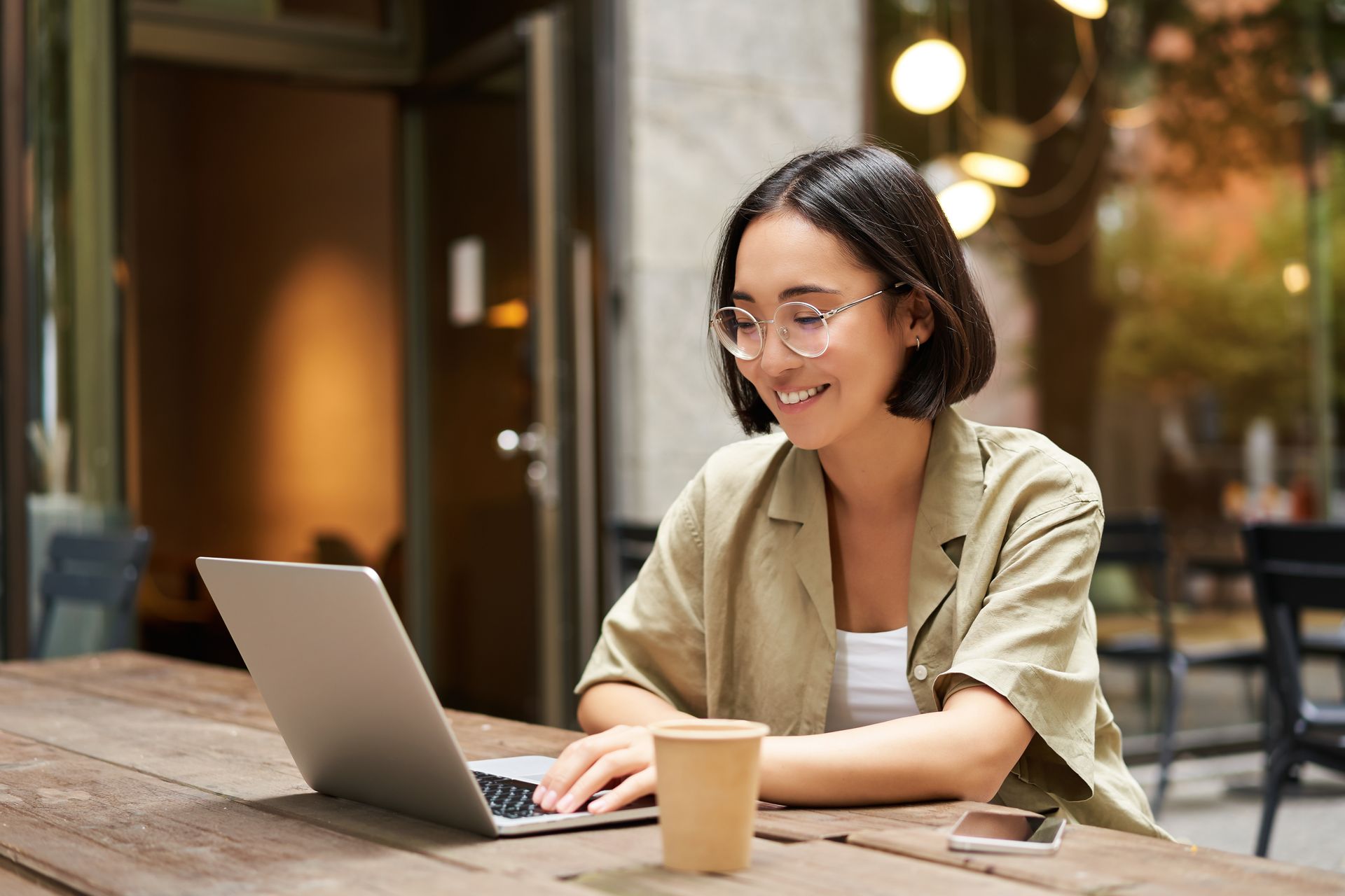 Woman Using Laptop