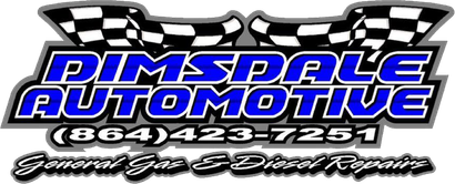 the logo for dimsdale automotive general gas and diesel repairs