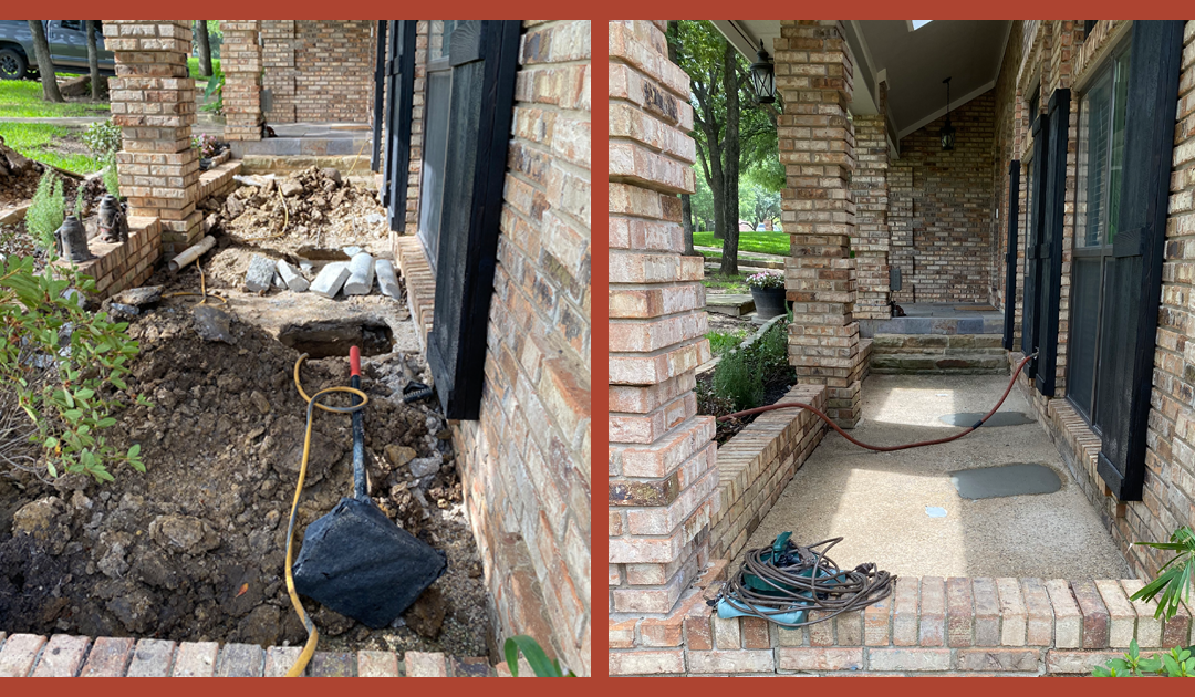 Before and after foundation repair
