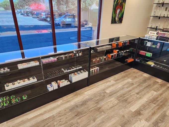 A store filled with lots of products and a large window.