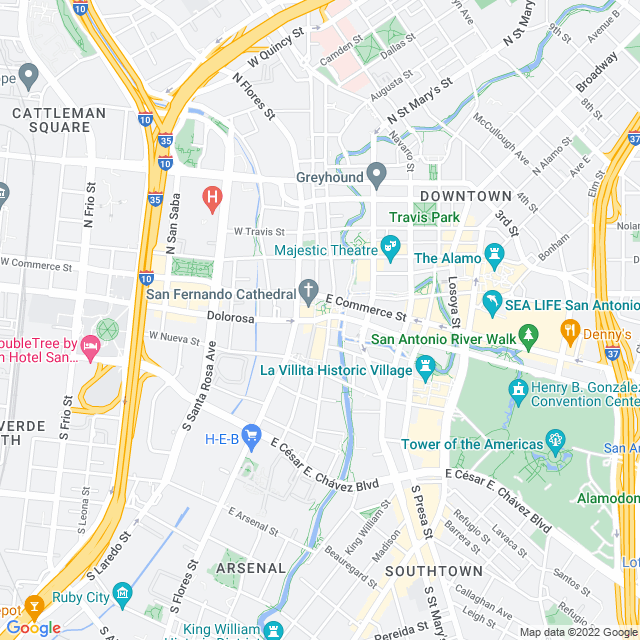 Map of business location