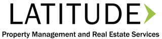 LATITUDE Property Management and Real Estate Services logo with black text and gold accent line