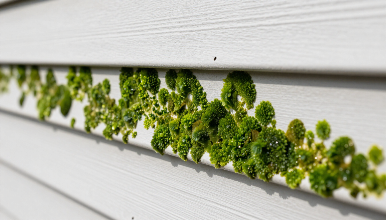 Green algae on siding