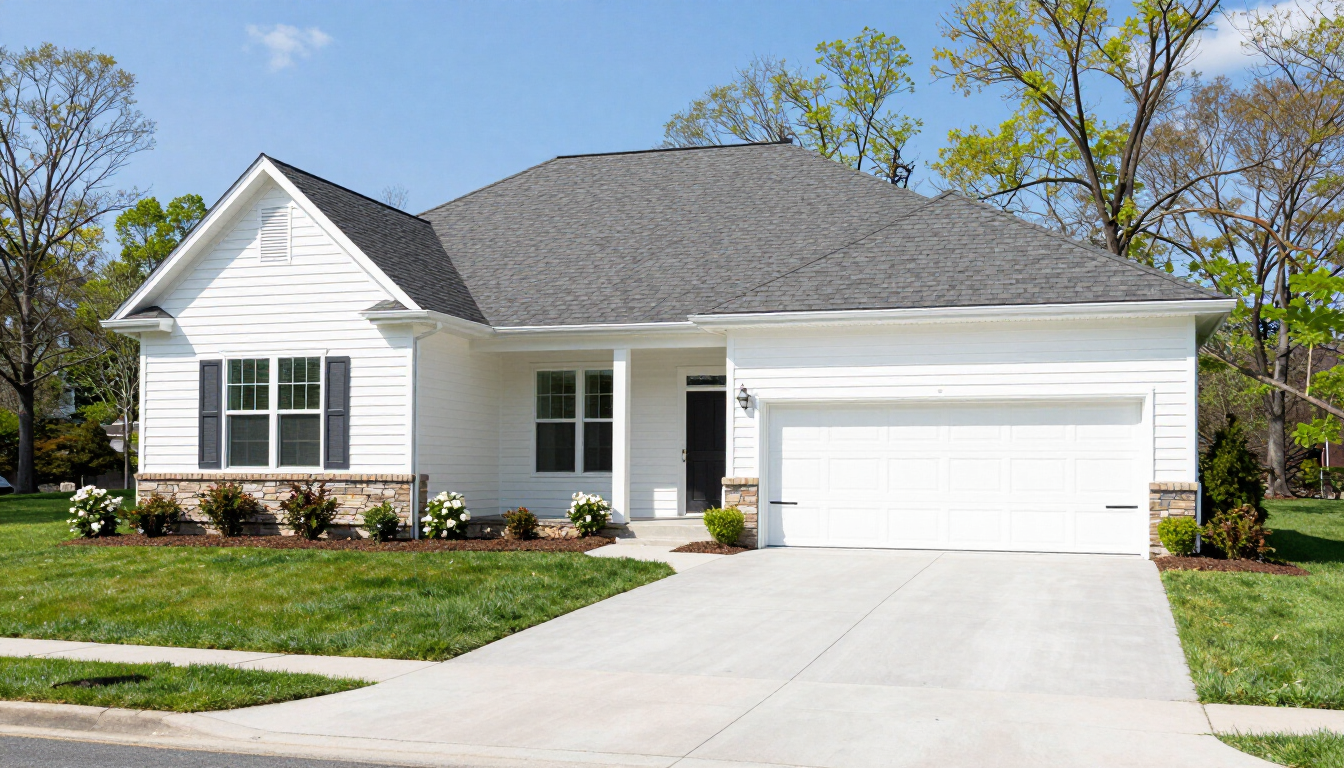 Professional technician soft washing a residential home in Tennessee