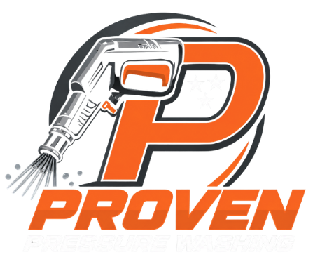 Logo with a stylized orange P and silver spray gun above the word PROVEN