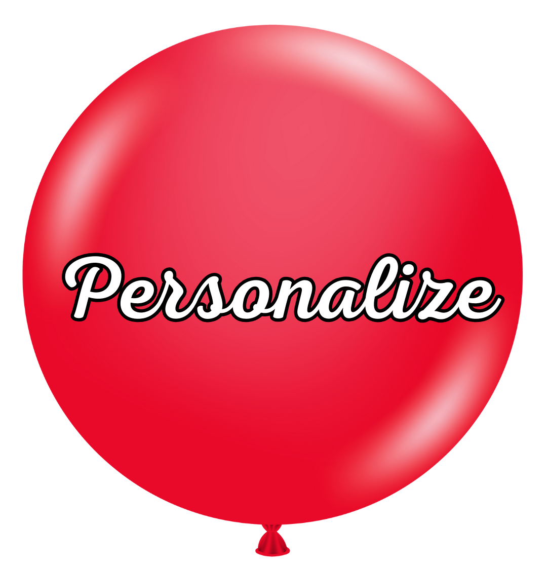 Single Jumbo Round Red Balloon