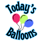 A logo for today 's balloons with three balloons