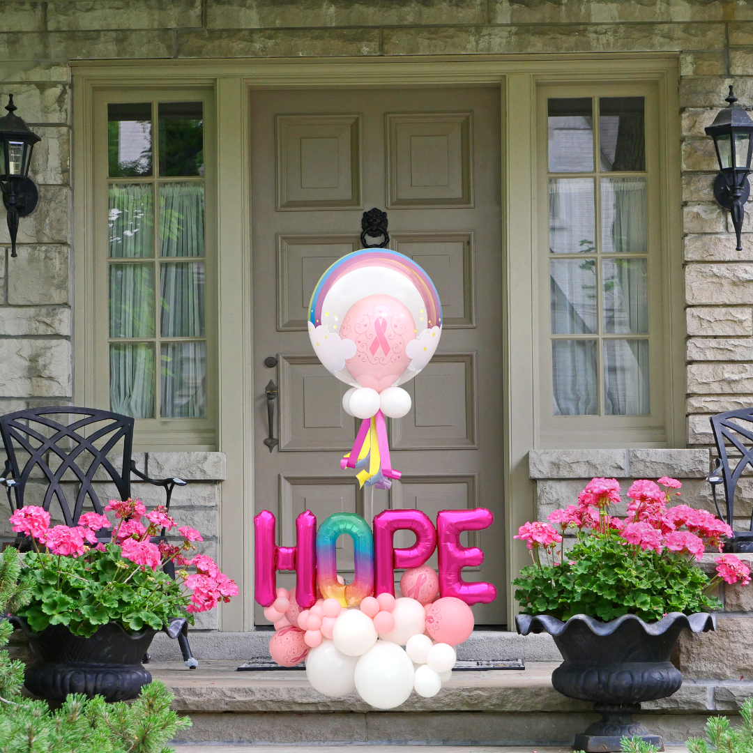 A balloon with the word hope on it