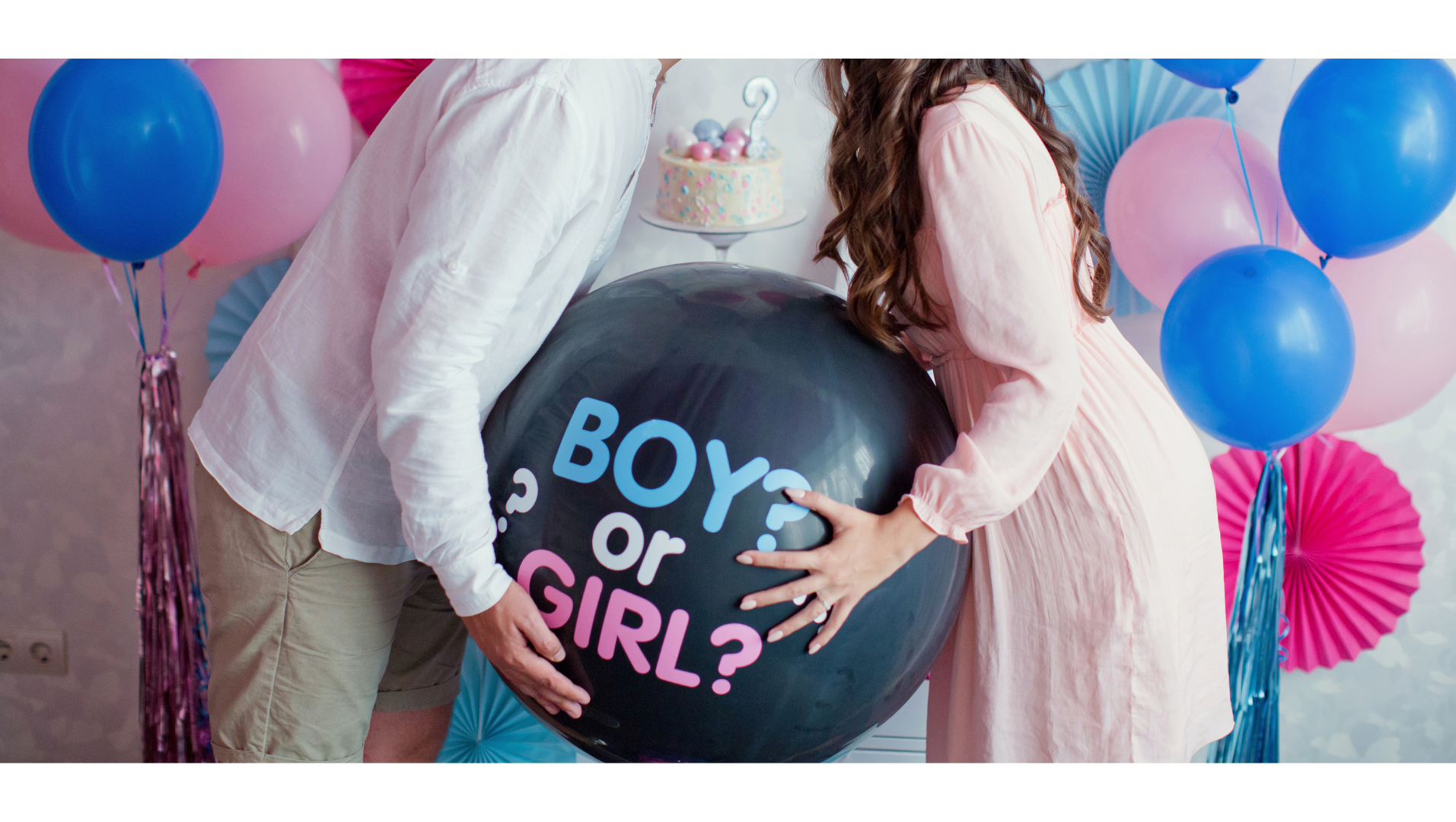 Gender reveal balloon with boy or girl design for baby shower celebration in Fort Worth DFW