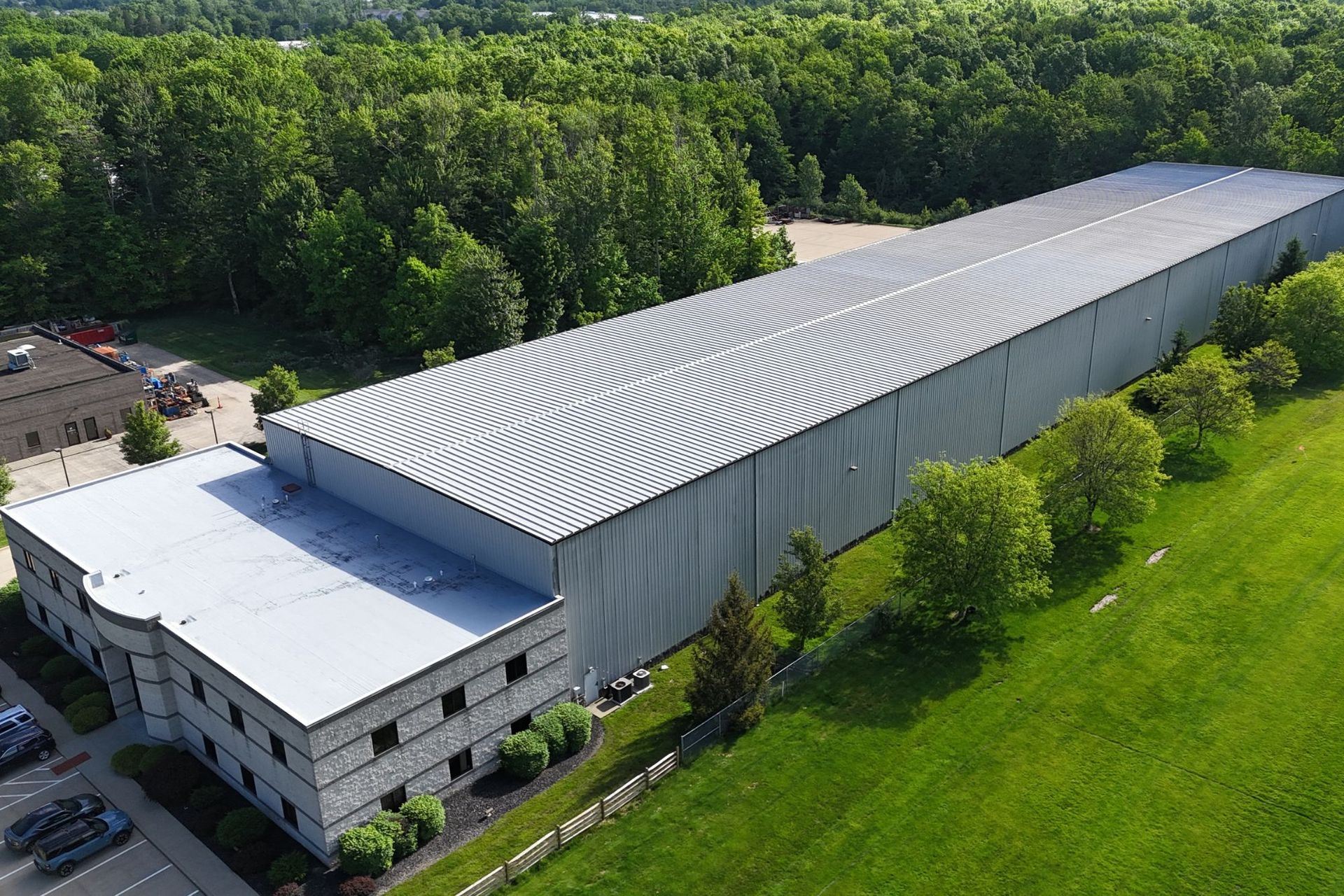 Commercial roof coating project completed in Strongville, Ohio in 2026