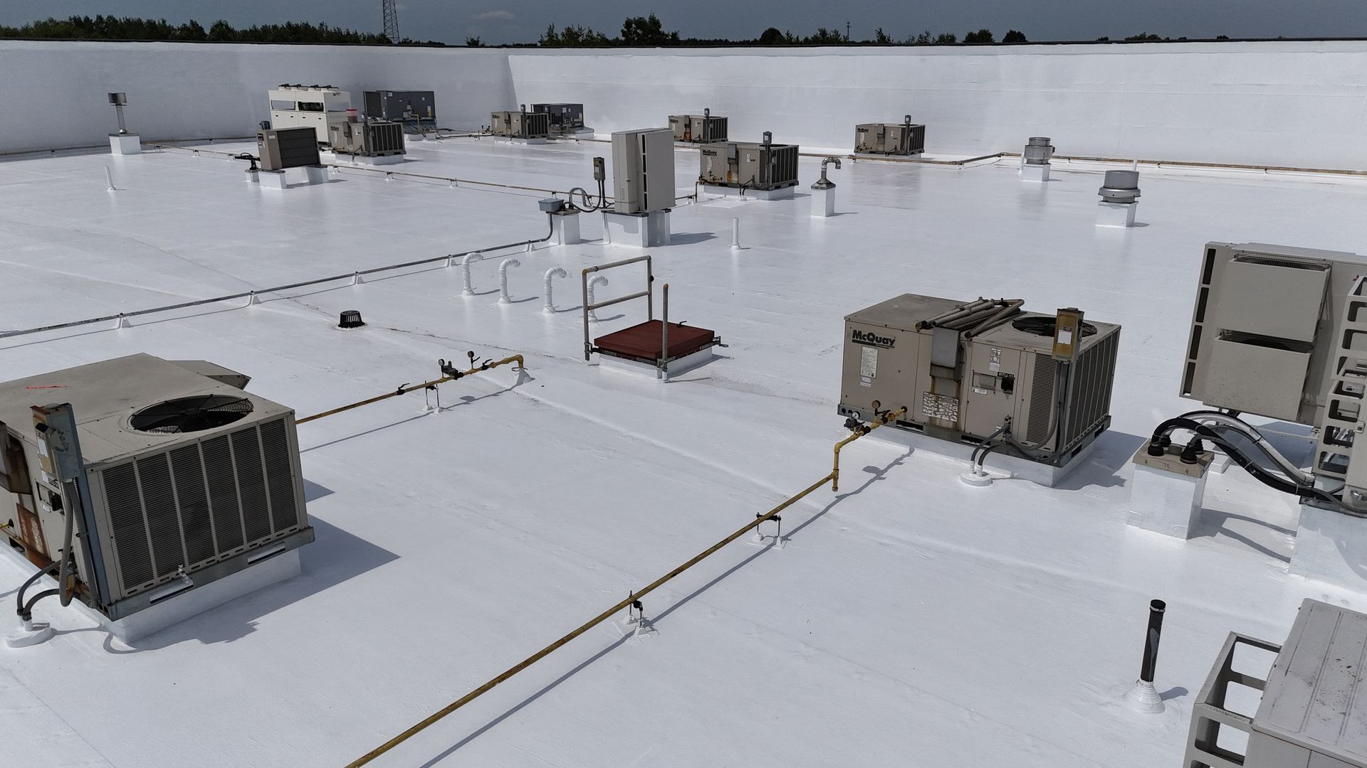 Roof coating system installed over an existing EPDM roof in Wadsworth