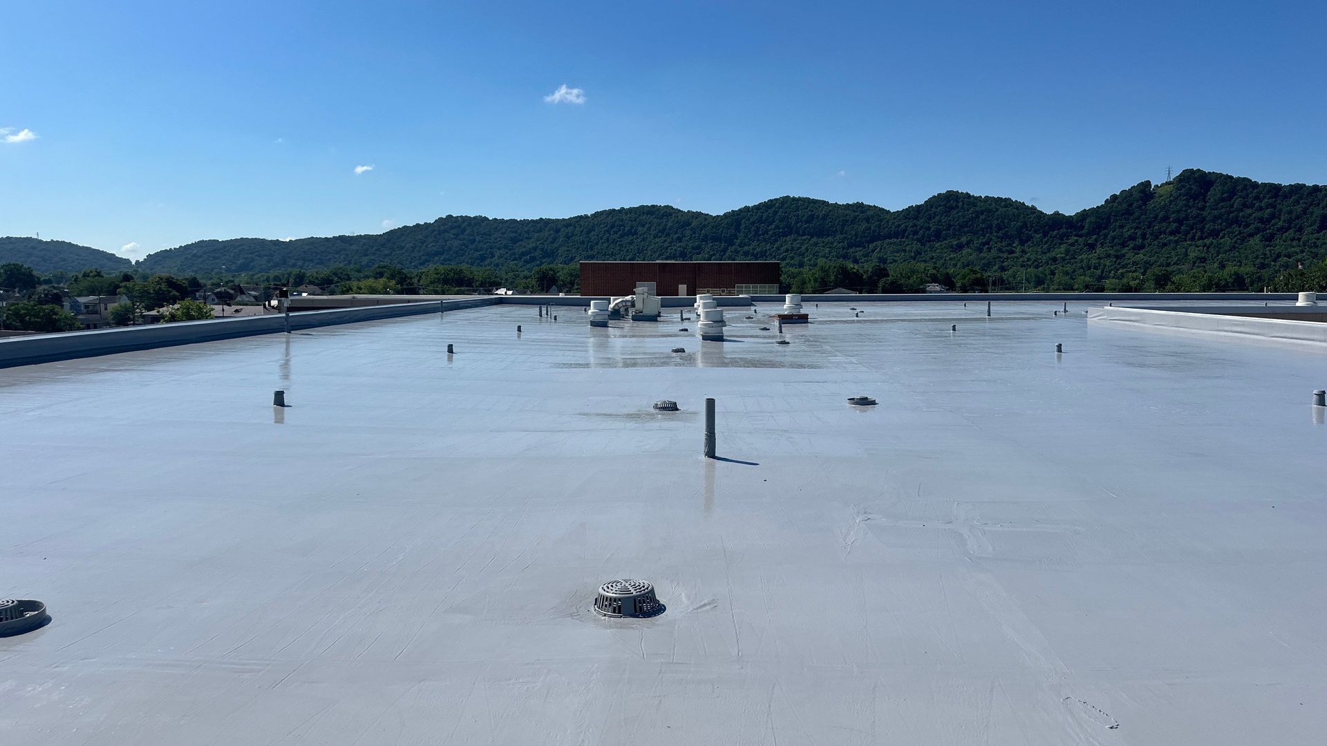 roof coating system installed on a school's roof in Ohio.