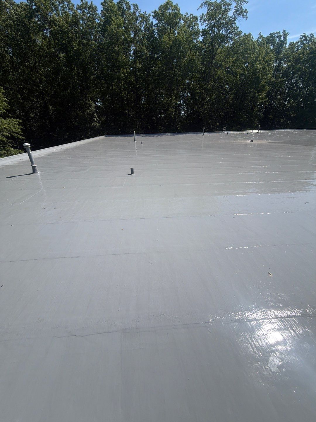 roof coating system installed on commercial roof in Euclid, Ohio