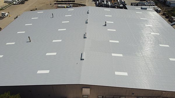 roof coating system installed over an existing metal roof in Avon, Ohio