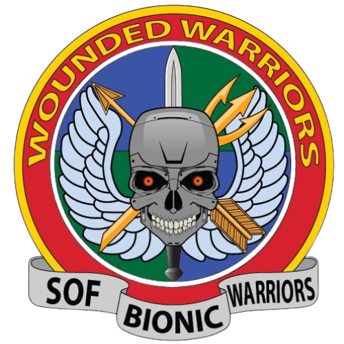 Emblem: Skull with cybernetic features, wings, sword, arrows. Text: 