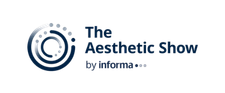 Logo for The Aesthetic Show by Informa, with blue circular icon and navy text