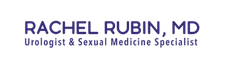 Rachel Rubin, MD logo with “Urologist & Sexual Medicine Specialist” in purple text