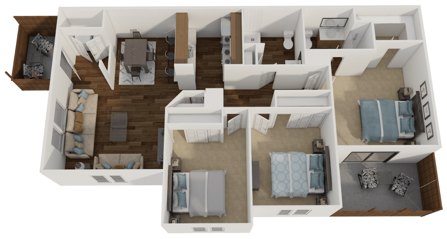Remodeled 3 Bedroom, 2 Bath (with Back Patio) Floor Plan Remodeled 3 Bedroom, 2 Bath (with Back Patio) Floor Plan