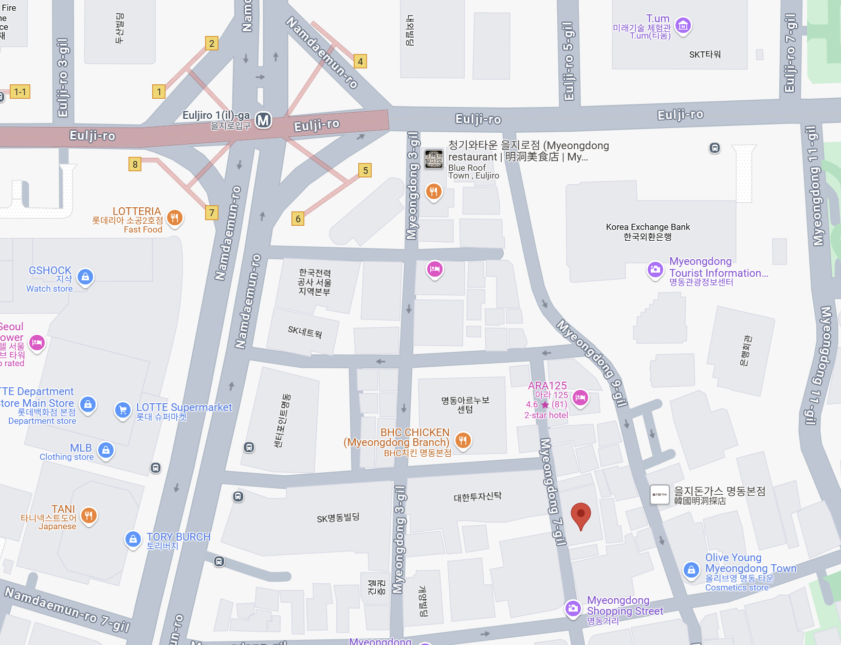 Contact at JUNO HAIR Myeongdong Art Theater Branch