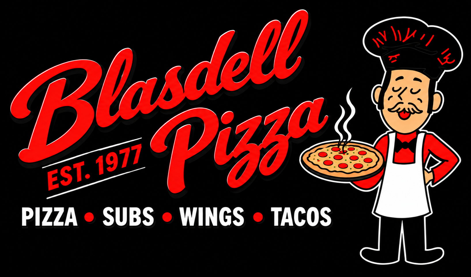 Blasdell Pizza Logo