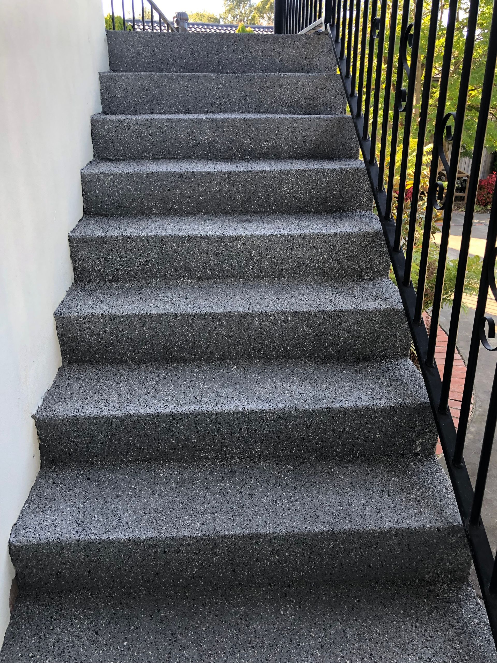 Staircase showing texture and colour of Resurfacing in Templestowe