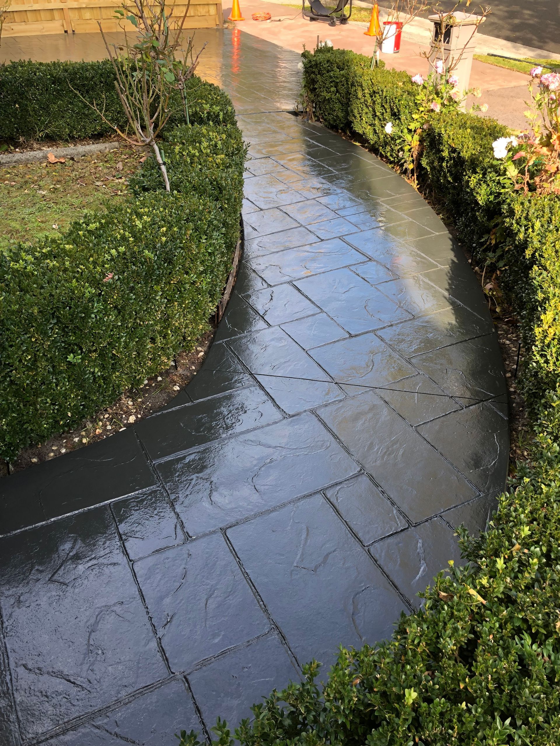 Professional concrete footpath sealing in Dingley Village, part of the property featured in the 2026 Prime Exposure National Calendar by Melbourne Concrete Sealing.